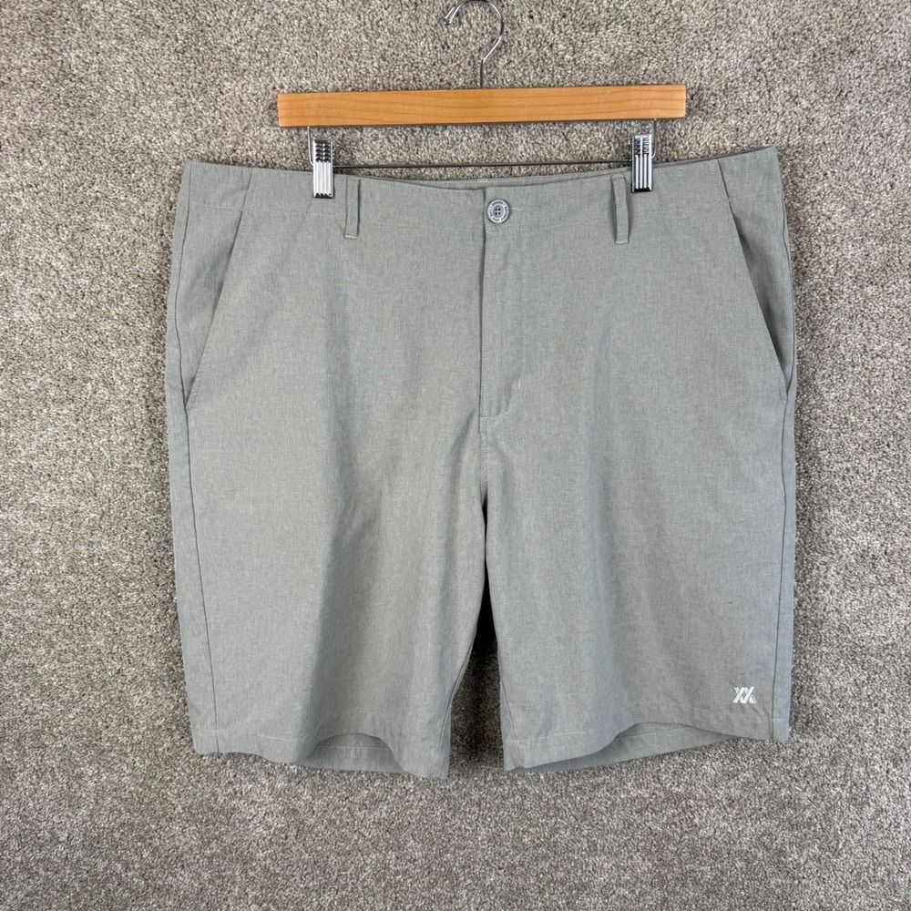 Dixxon Flannel Co Mens Gray Hybrid Performance Stretch Shorts Size 40 Zip Pocket - Picture 2 of 7